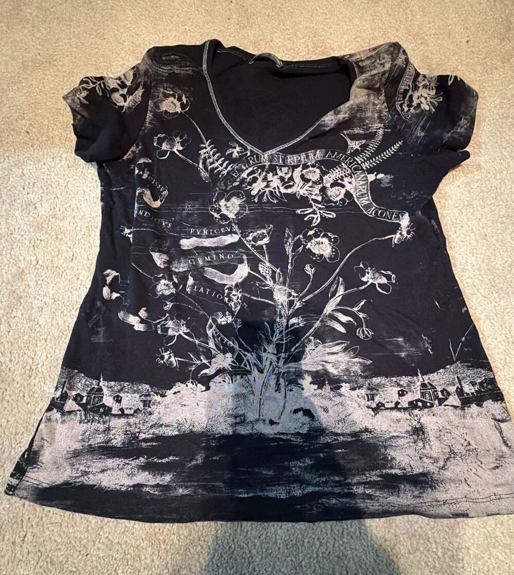 Vintage Y2k Vanilla Sugar Short Sleeve T-Shirt with Rhinestones Sz Large